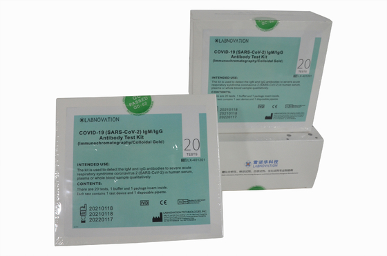 Detección rápida Kit High Accuracy del anticuerpo de la prueba del equipo 20 del anticuerpo rápido de las pruebas CoV-19 IgG/IgM