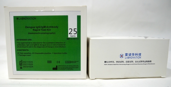 Prueba Kit For Hospital Clinic de ISO13485 15 Min Dengue Antibody IgM IgG