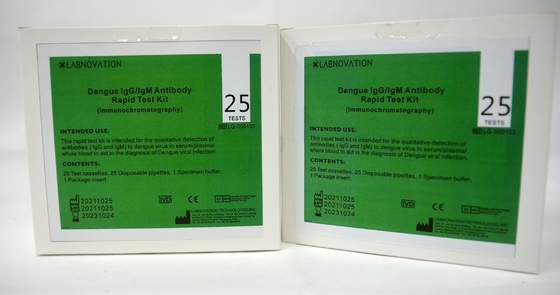 Prueba Kit For Dengue Viral Infection de IgG IgM del anticuerpo de la exactitud 30ul del 95%