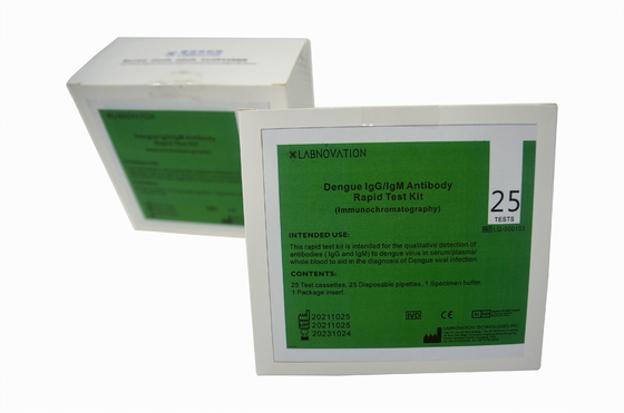 30ul pequeño equipo ISO 13485 de la prueba de Igm Igg del anticuerpo de la dengue de los especímenes