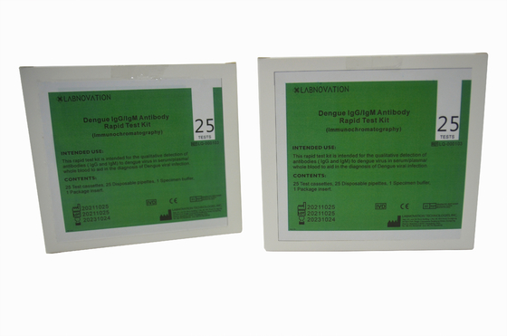 Prueba Kit For Dengue Viral Infection de IgG IgM del anticuerpo de la exactitud 30ul del 95%