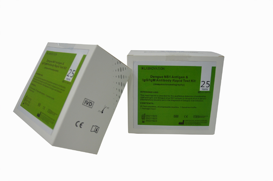 Prueba de diagnóstico rápida diaria del equipo 25PCS de la prueba de la dengue de IgG IgM NS1 de los controles para la dengue