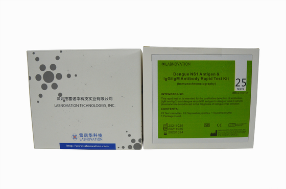 Prueba Kit For NS1 IgM IgG del anticuerpo del antígeno de la dengue de las pruebas ISO13485 25